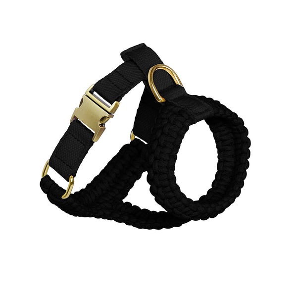 Black and gold dog harness sales