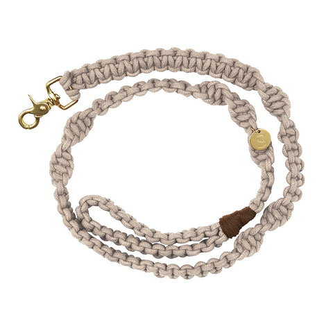 Macramé Originals Dog Lead - Beige