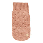 Merino Wool Bobble Knit Dog Sweater - Blush