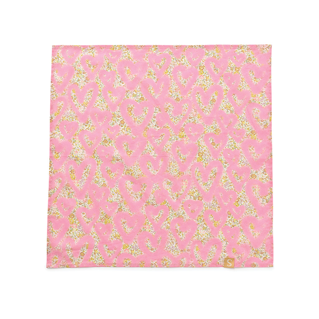 Liberty Bandana - Pink Hearts