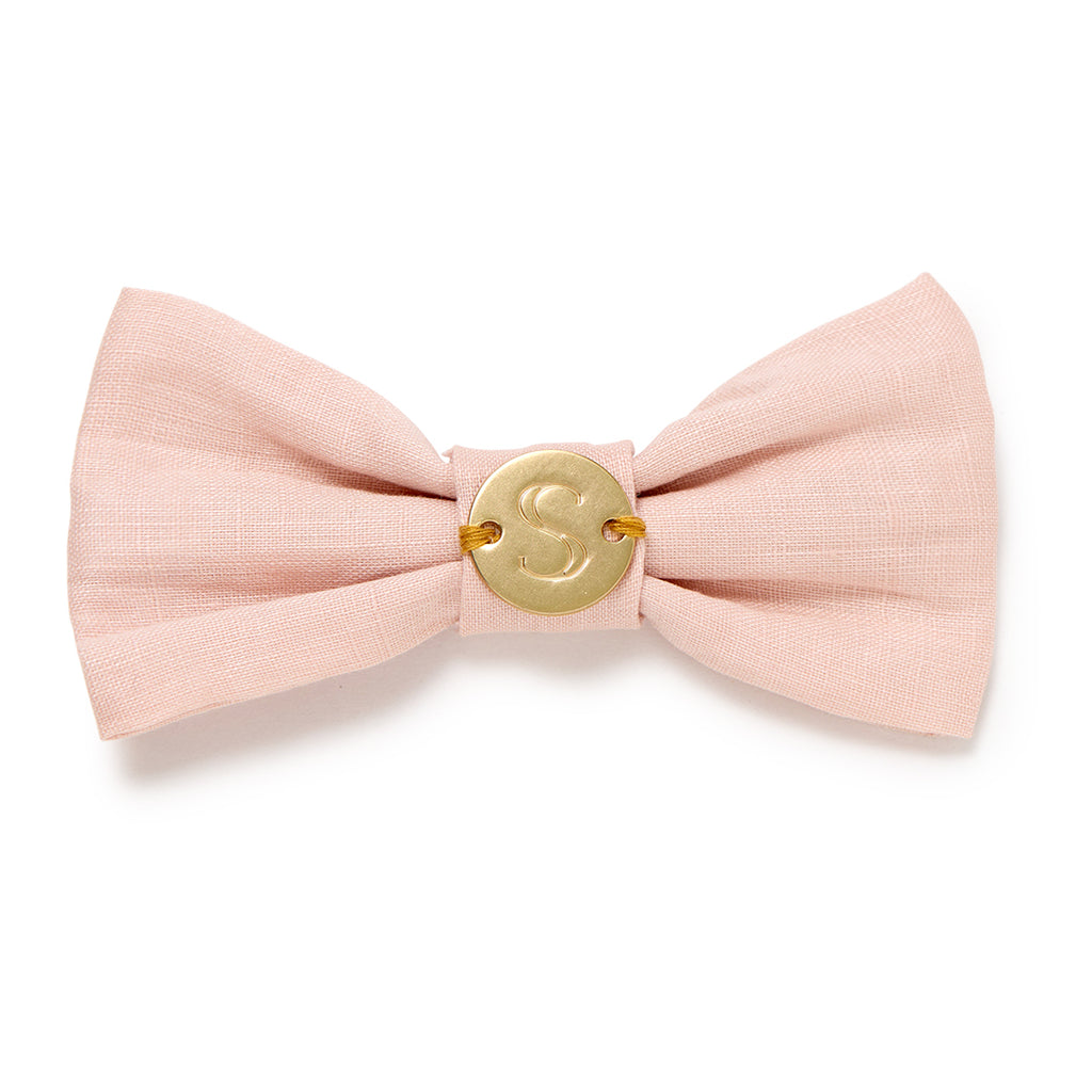 Linen Bow Tie - Soft PInk