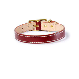Leather Dog Collar - Cognac