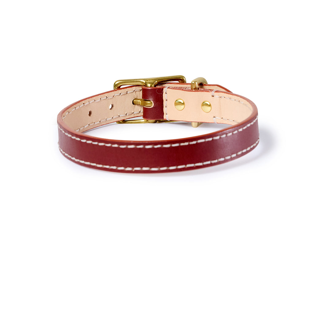 Leather Dog Collar - Cognac