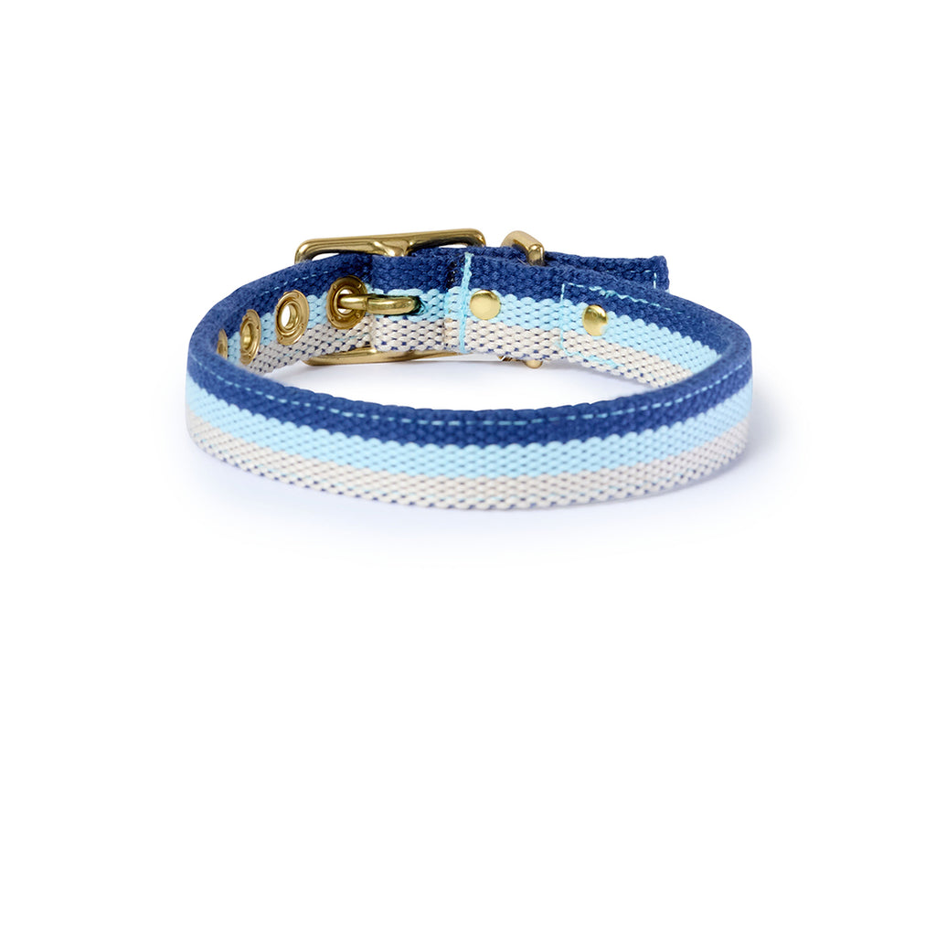 3-Stripe Collar - Blue/Natural