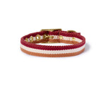 3-Stripe Collar - Red/Toffee