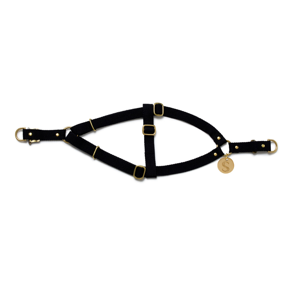 Webbing Step In Harness - Black