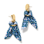 Liberty Earrings - Blue Geo