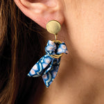Liberty Earrings - Blue Geo