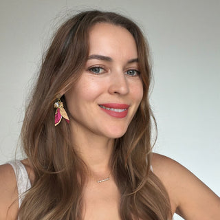 Liberty Earrings - Floral Stripe