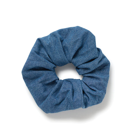 Denim Large Hair Scrunchie