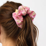 Liberty Large Hair Scrunchie - Pink Hearts