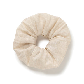 Linen Large Hair Scrunchie - Oat