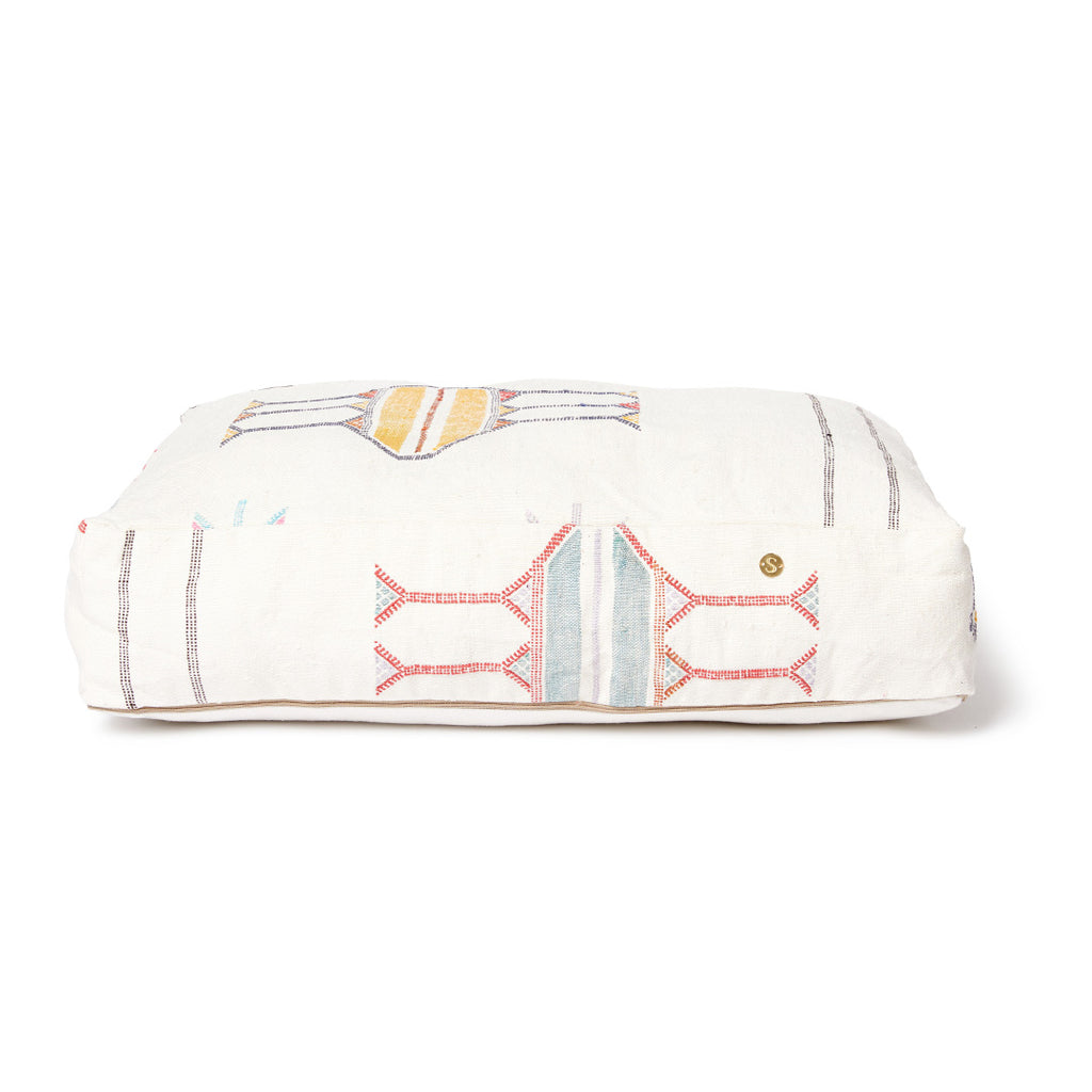 Cactus Silk Dog Bed, Ivory Medium