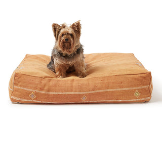Cactus Silk Dog Bed, Rust Medium