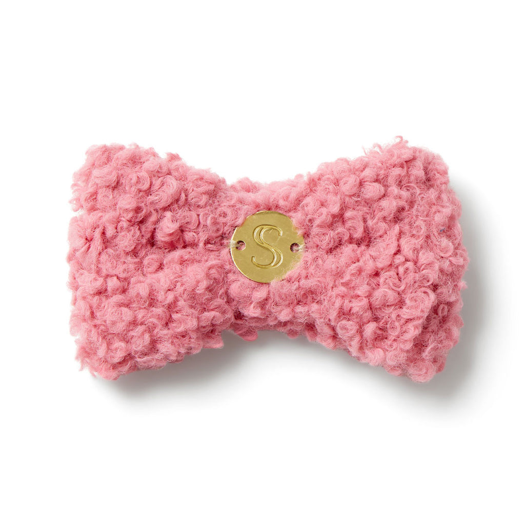 Curly Bow Tie - Hot Pink