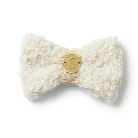 Curly Bow Tie - Natural/Bone