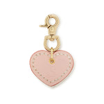 Leather Dog Heart Charm - Pink