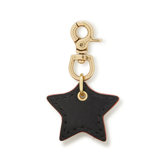Leather Dog Star Charm - Black