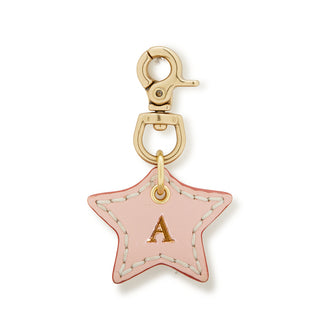 Leather Dog Star Charm - Pink