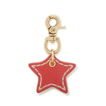 Leather Dog Star Charm - Red
