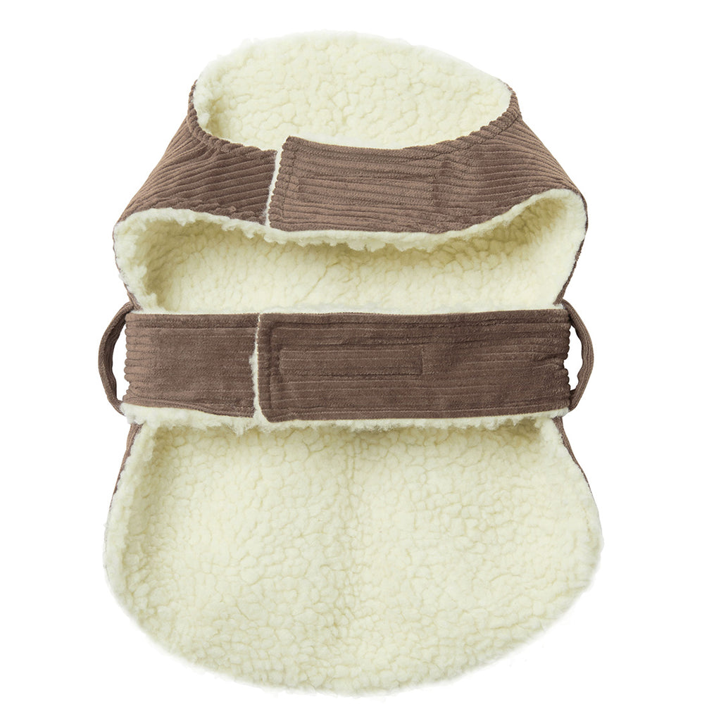 Corduroy Dog Coat - Taupe