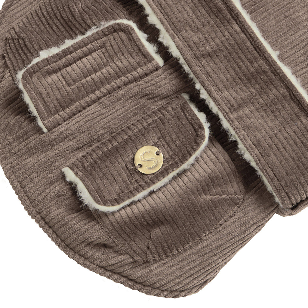 Corduroy Dog Coat - Taupe