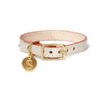 Leather Dog Collar - Beige