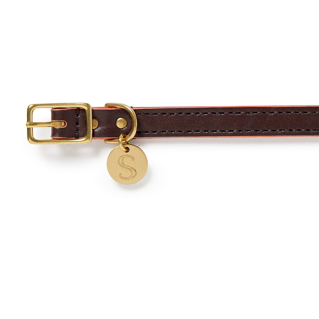 Leather Dog Collar - Brown – Sebastian Says