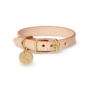 Leather Dog Collar - Natural