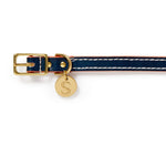 Leather Dog Collar - Navy