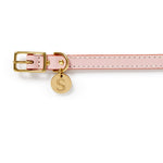 Leather Dog Collar - Soft Pink