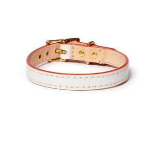 Leather Dog Collar - Vanilla