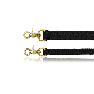 sebastian says dog lead leash macrame black gold