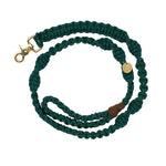 sebastian says dog lead leash macrame teal gold