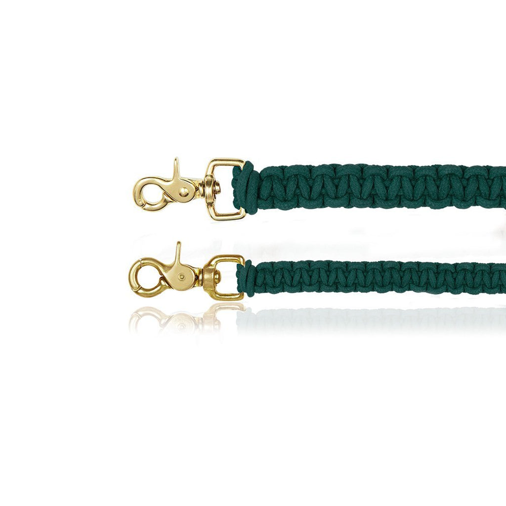 sebastian says dog lead leash macrame teal gold