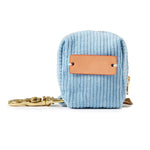 Corduroy Poop Bag Holder - Blue