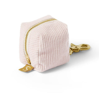 Corduroy Poop Bag Holder - Soft Pink