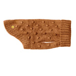Merino Wool Bobble Knit Dog Sweater - Caramel