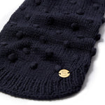 Merino Wool Bobble Knit Dog Sweater - Indigo