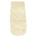 Merino Wool Bobble Knit Dog Sweater - Milk