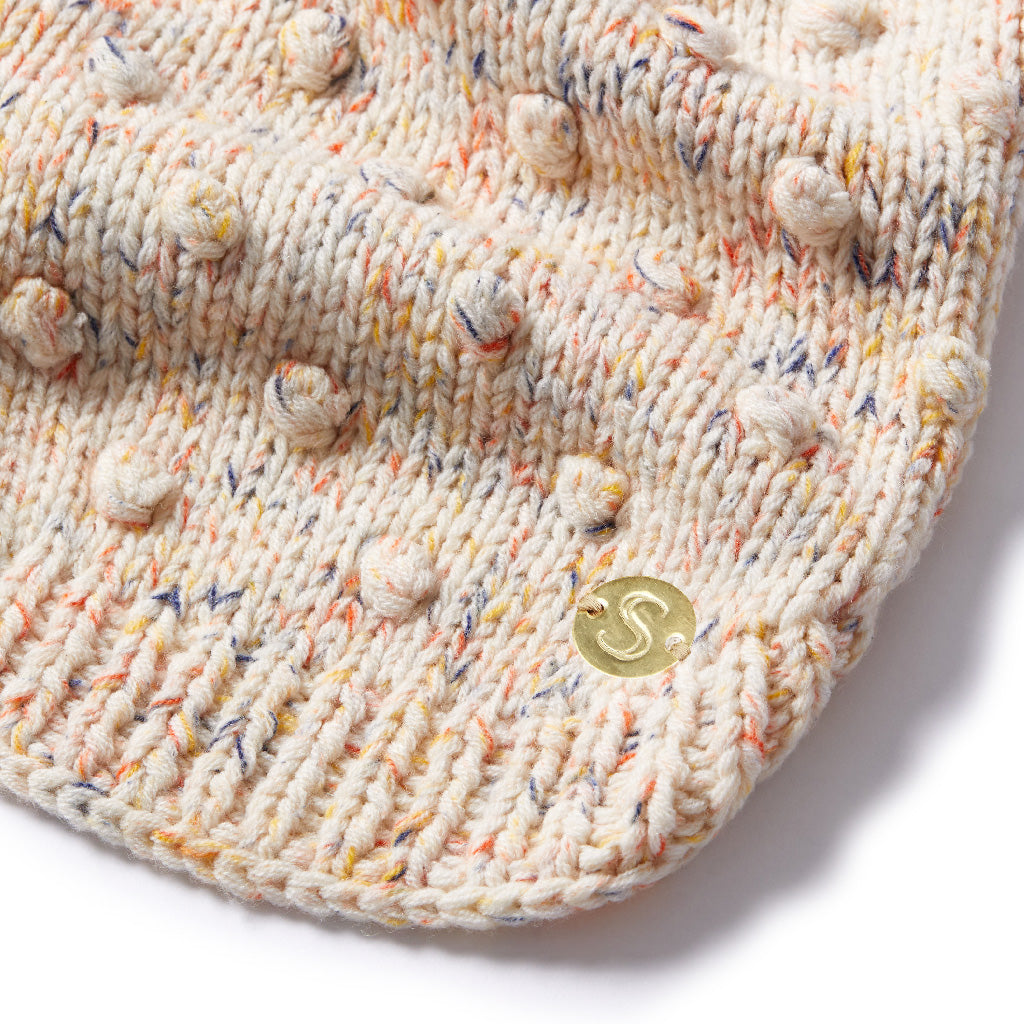 Merino Wool Bobble Knit Dog Sweater - Speckle