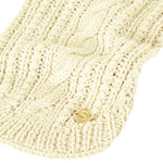 Merino Wool Cable Knit Dog Sweater - Milk