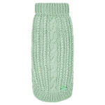 Merino Wool Cable Knit Dog Sweater - Mint