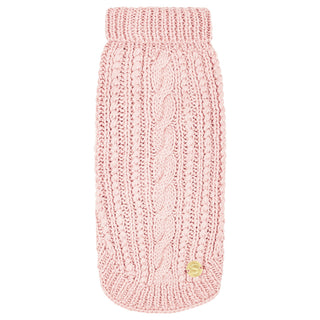 Merino Wool Cable Knit Dog Sweater - Lotus