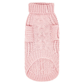 Merino Wool Cable Knit Dog Sweater - Lotus