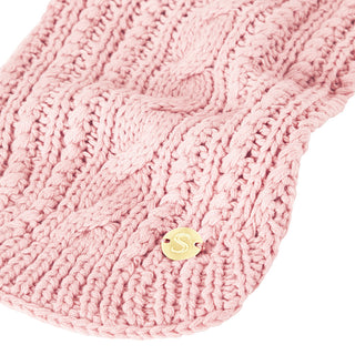 Merino Wool Cable Knit Dog Sweater - Lotus