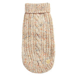 Merino Wool Cable Knit Dog Sweater - Speckle
