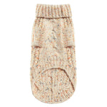 Merino Wool Cable Knit Dog Sweater - Speckle