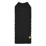 Merino Wool Weave Knit Dog Sweater - Black