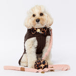 Merino Wool Weave Knit Dog Sweater - Brown